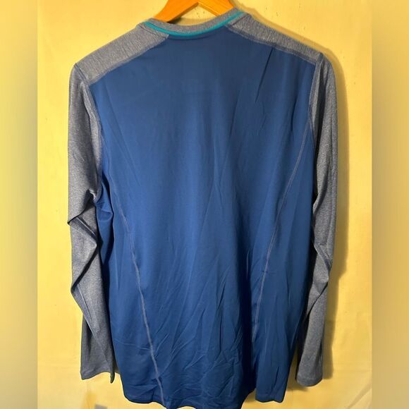 NWT ASICS MotionDry Long Sleeve Running Shirt Blue Size Large Vented Dri-fit - Picture 6 of 12
